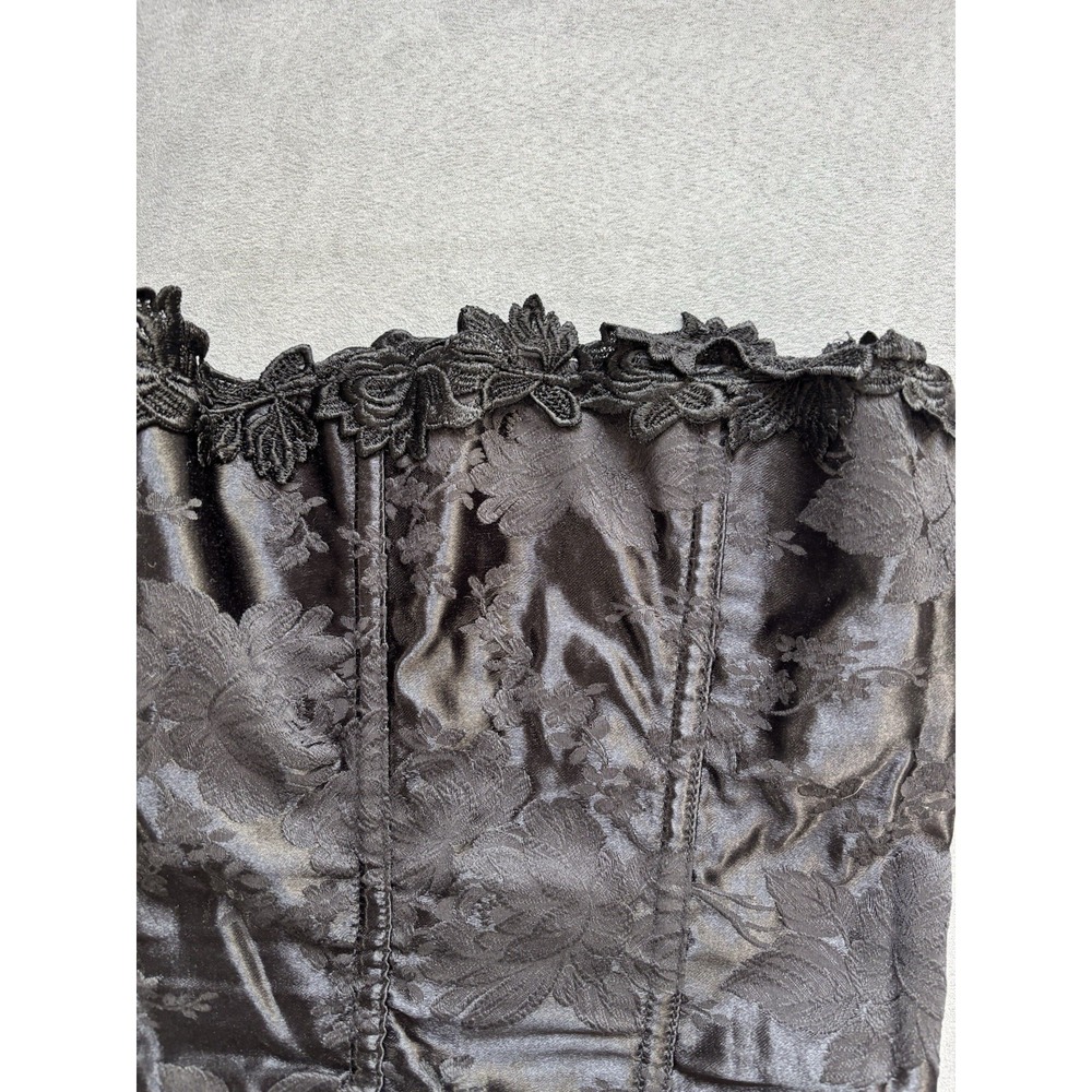 VTG Empire Intimates Floral Brocade Corset Sz 46 Boudoir Pin‎ Up Goth Fairy Y2K